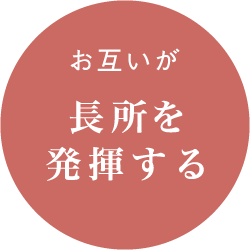 所属欲求 お互いが長所を発揮する